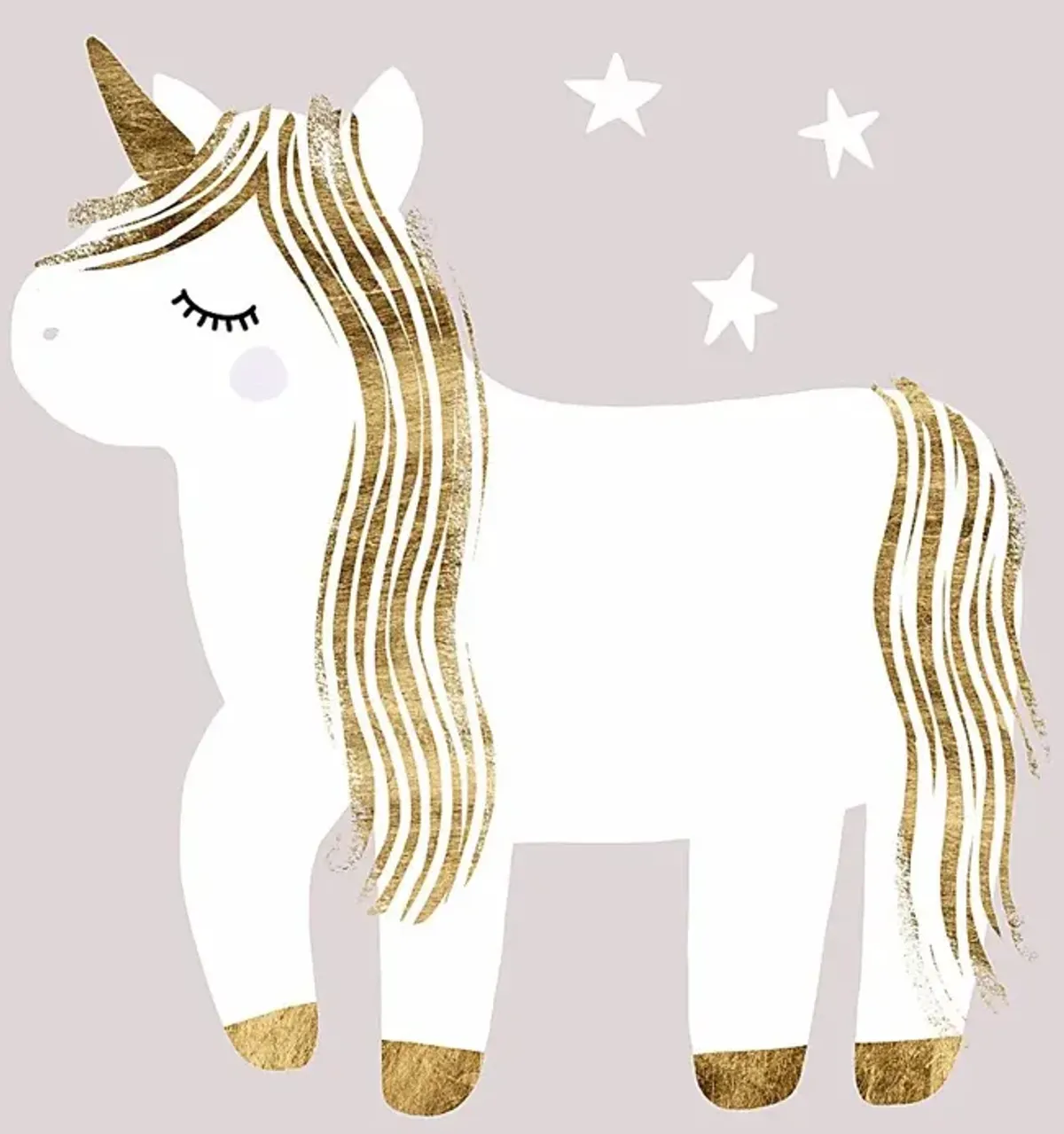 Kids Starry Unicorn I Gray Artwork