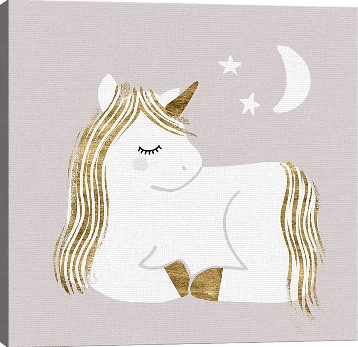 Kids Starry Unicorn II Gray Artwork