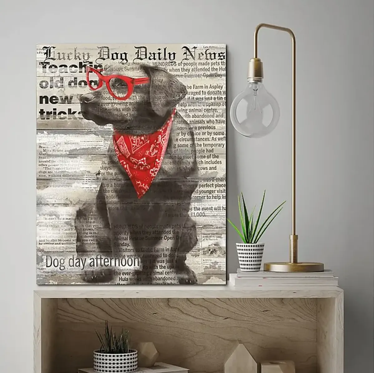 Kids Doggie Papers II Gray Artwork