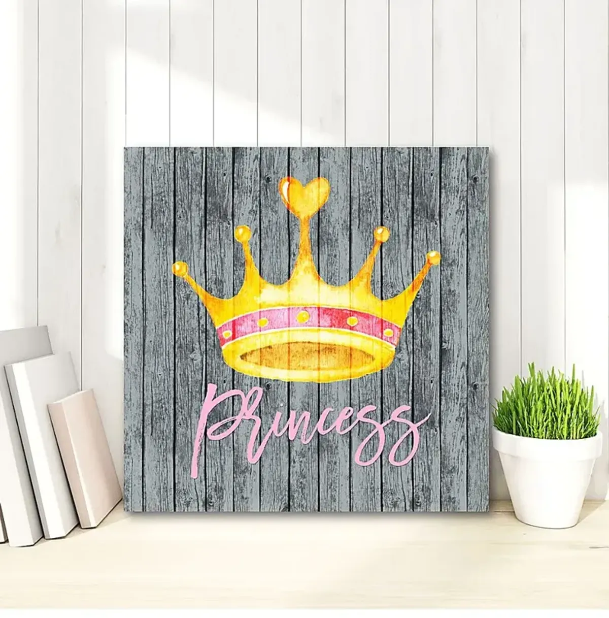 Kids Princess Crowning Gray Artwork