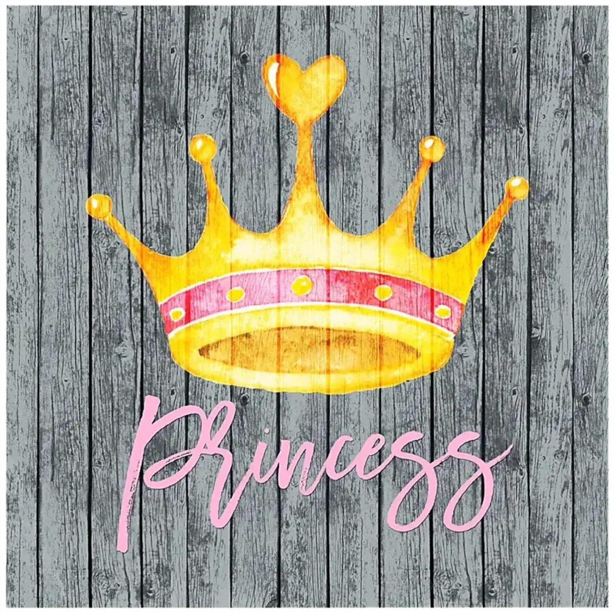 Kids Princess Crowning Gray Artwork