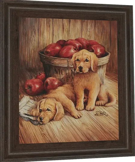 Kids Goldens and Apples Beige Artwork