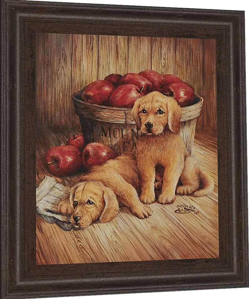 Kids Goldens and Apples Beige Artwork