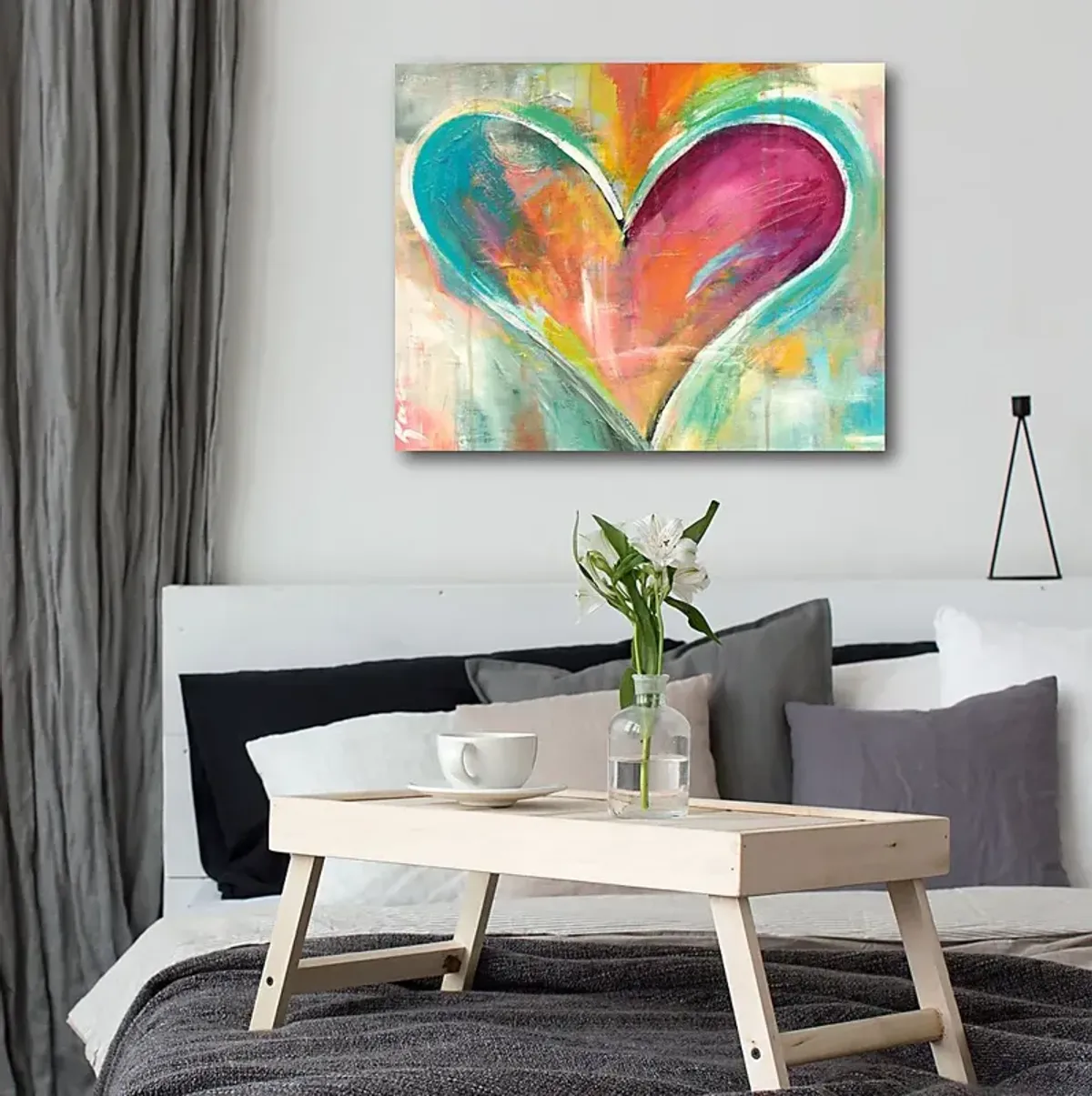 Kids Pastel Heart Orange Artwork