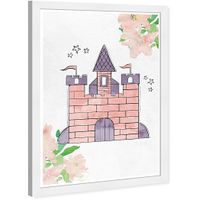 Kids Fairytale Castle Pink Wall Art