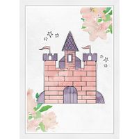 Kids Fairytale Castle Pink Wall Art