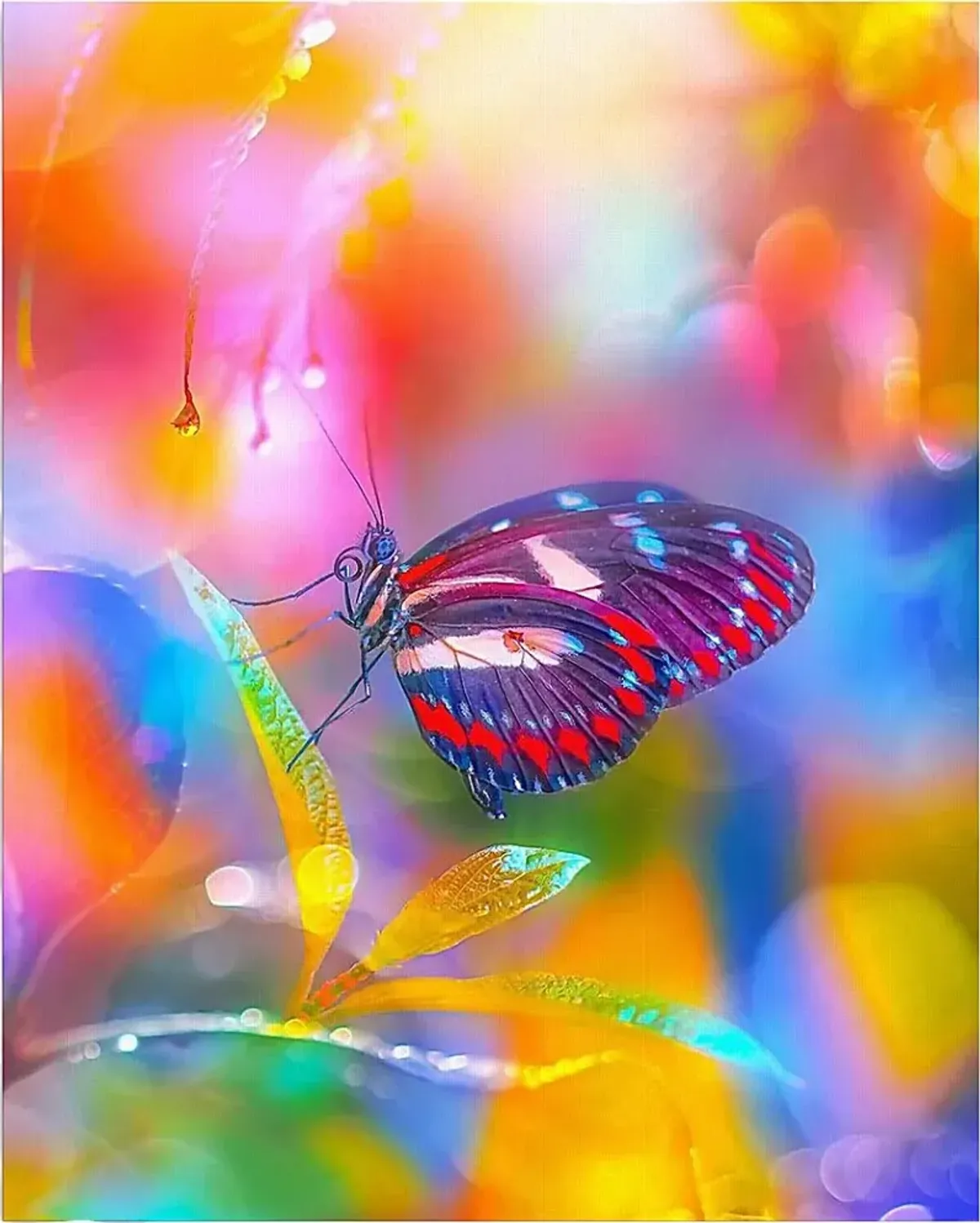 Kids Kaleidoscope Butterfly I Rainbow Artwork