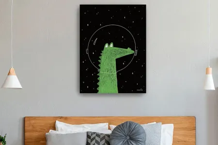 Kids Astro Gator I Black Artwork