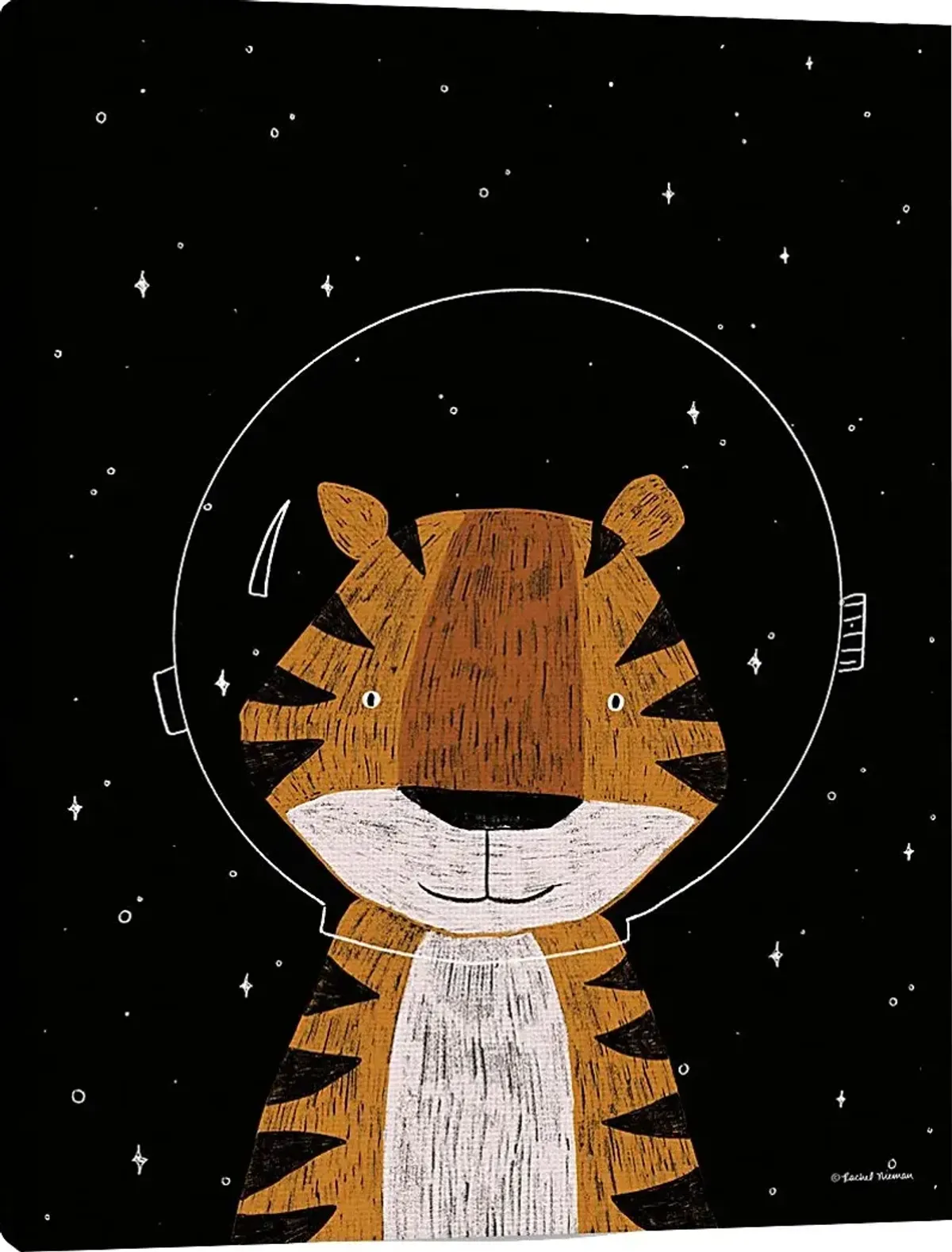 Kids Astro Tiger II Black Artwork