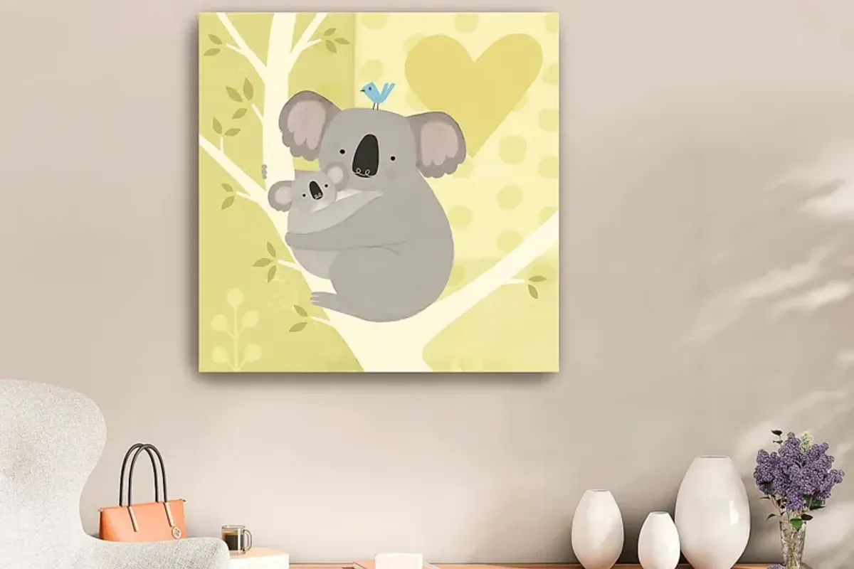 Kids Koala Mama I Green Artwork