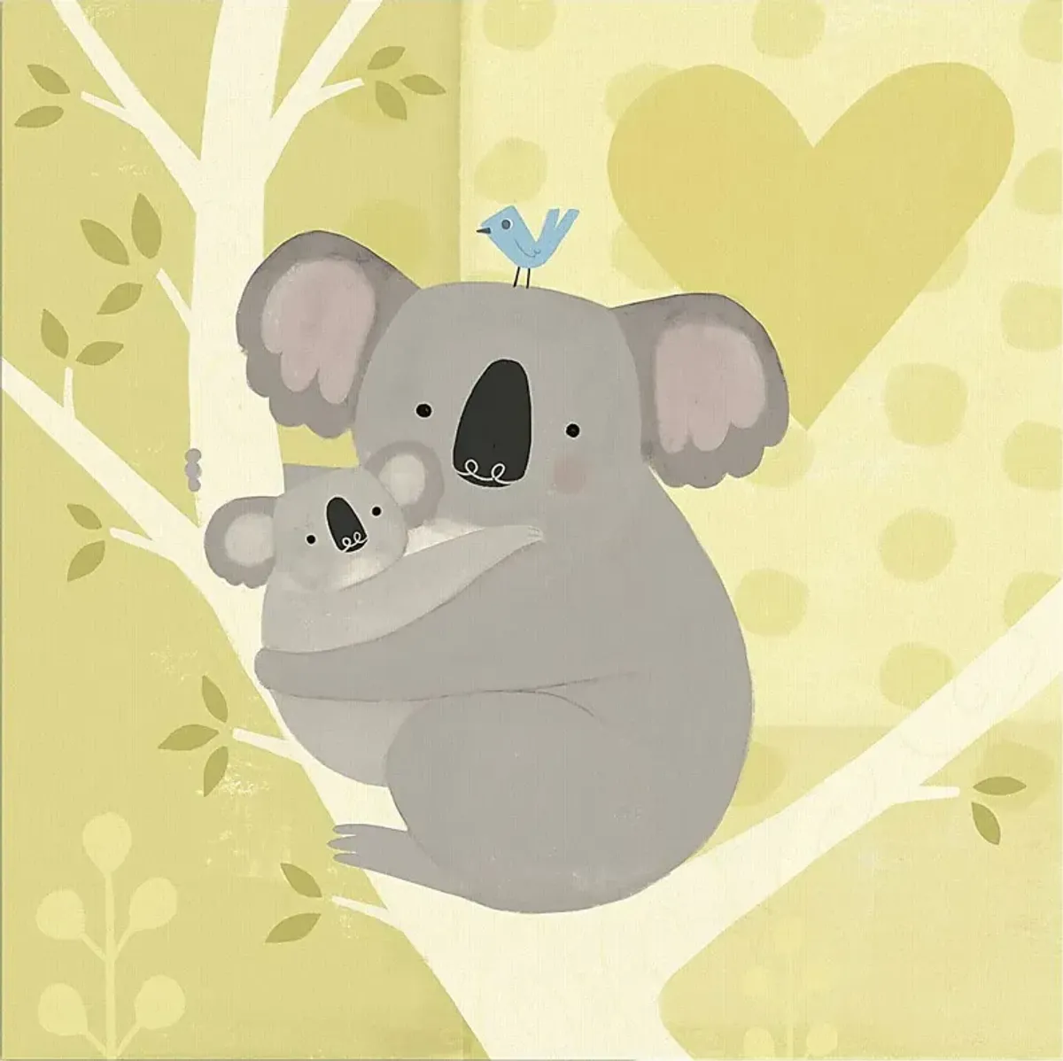 Kids Koala Mama I Green Artwork