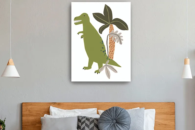 Kids Hungry T-Rex I White Artwork