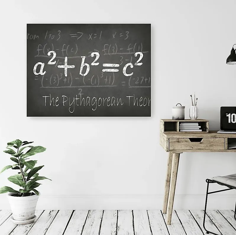 Kids Math Genius IV Charcoal Artwork