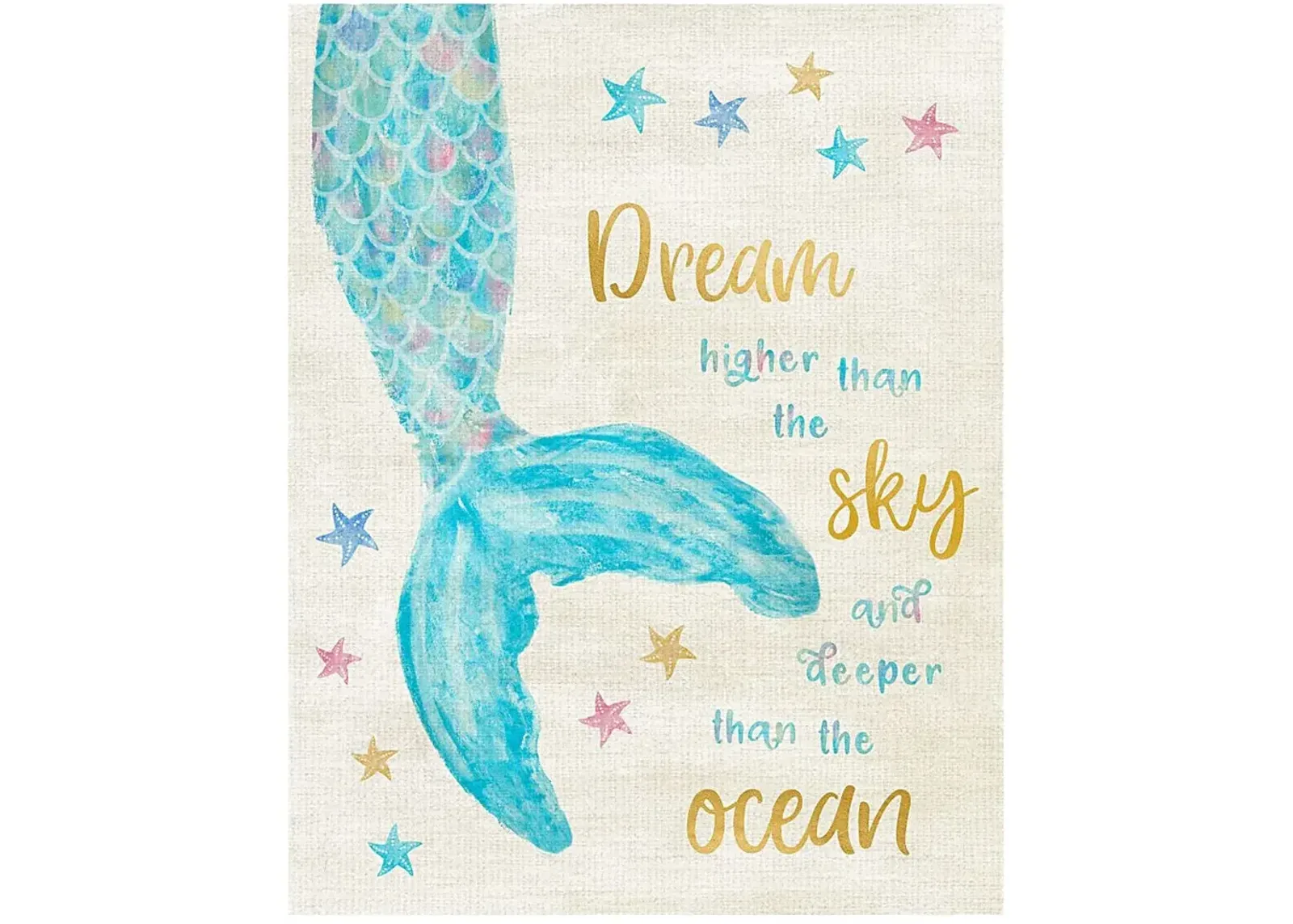 Kids Mermaid Dreams I Blue Artwork