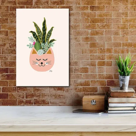 Kids Tropical Cat Pink Artwork