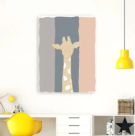 Kids Pastel Giraffe Beige Artwork