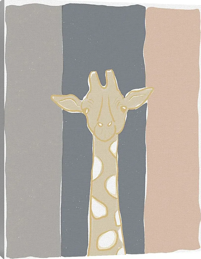 Kids Pastel Giraffe Beige Artwork