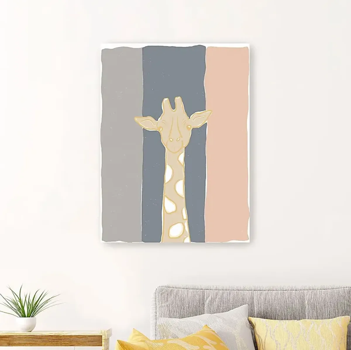 Kids Pastel Giraffe Beige Artwork