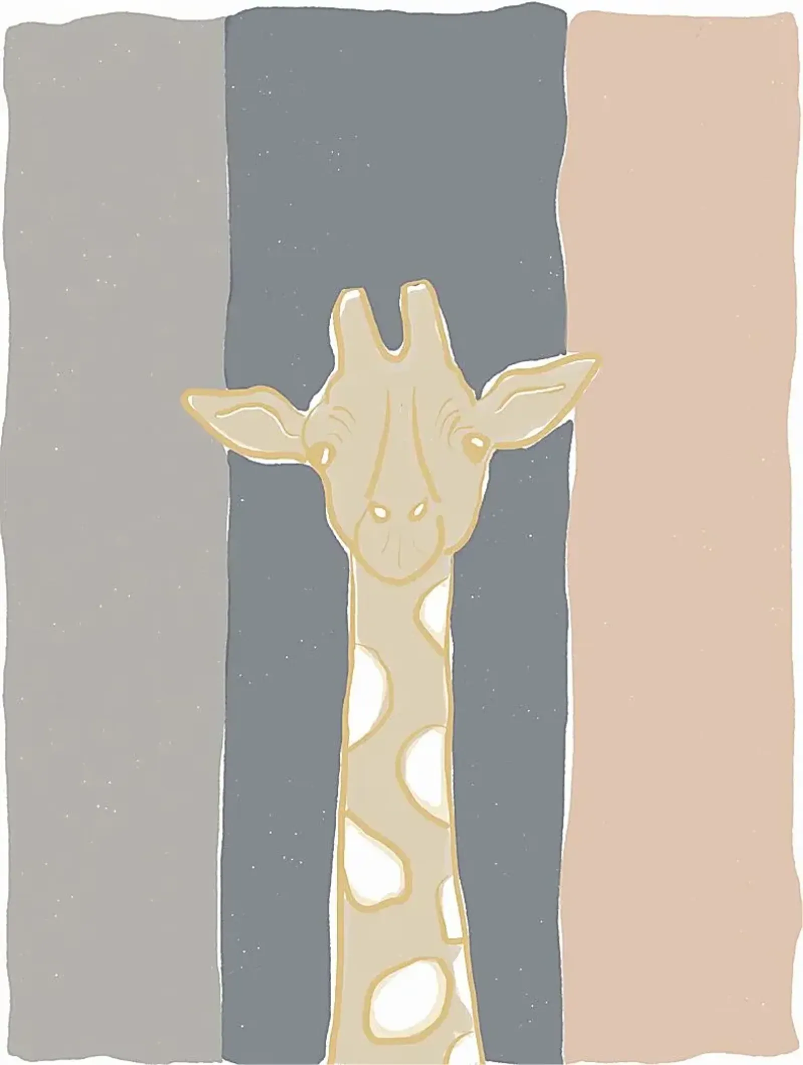 Kids Pastel Giraffe Beige Artwork