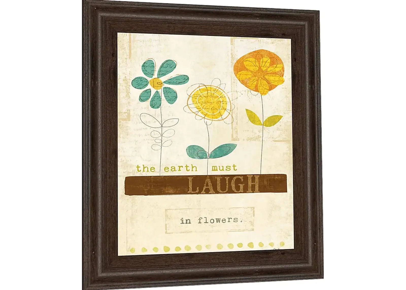 Kids Happy Flower Beige Artwork