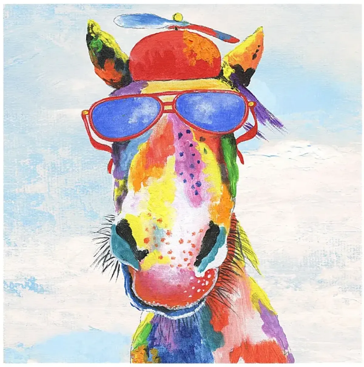 Kids Fun Horse Blue Artwork