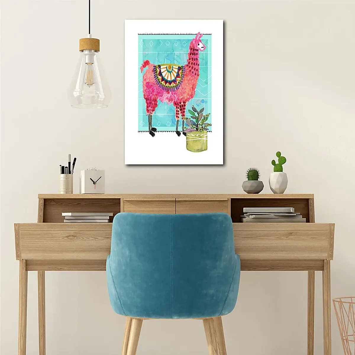 Kids Llama Snip I Blue Artwork