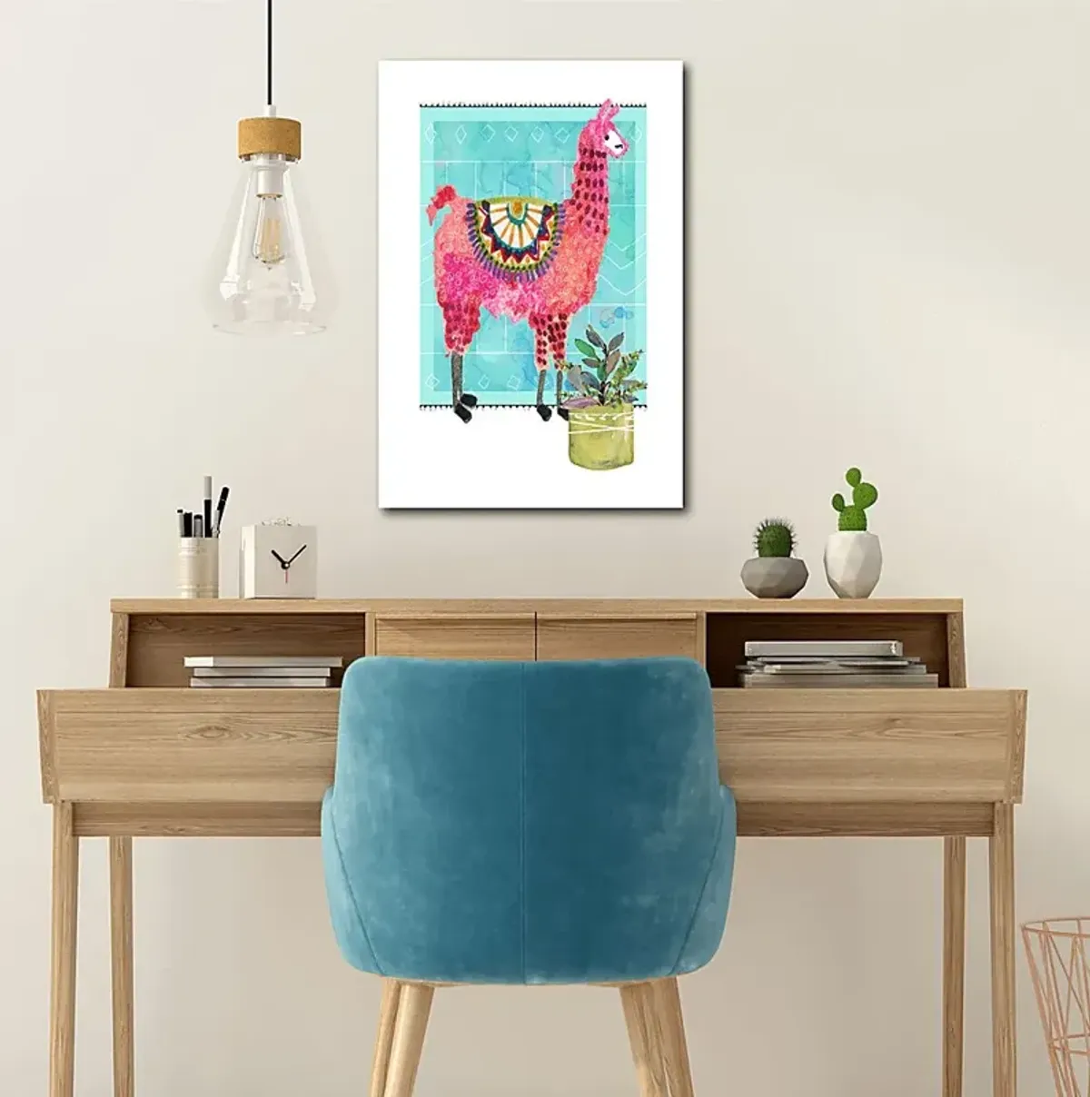 Kids Llama Snip I Blue Artwork