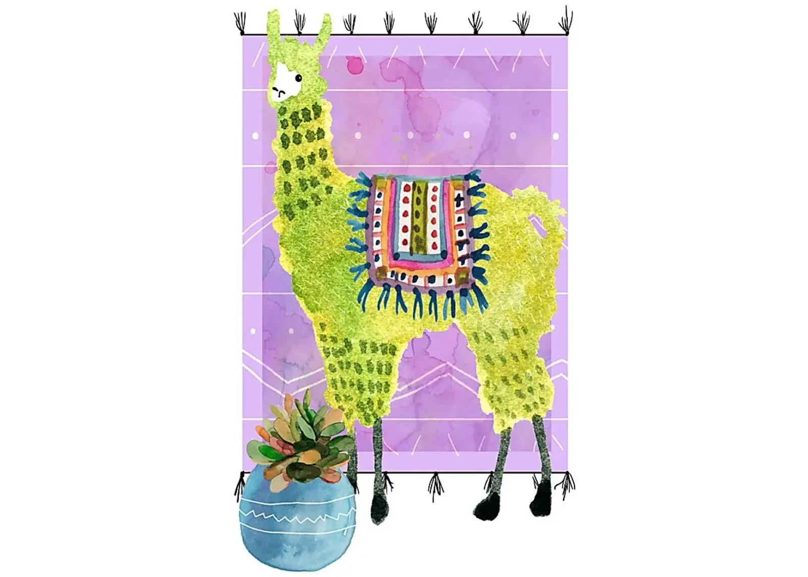 Kids Llama Snip II Purple Artwork