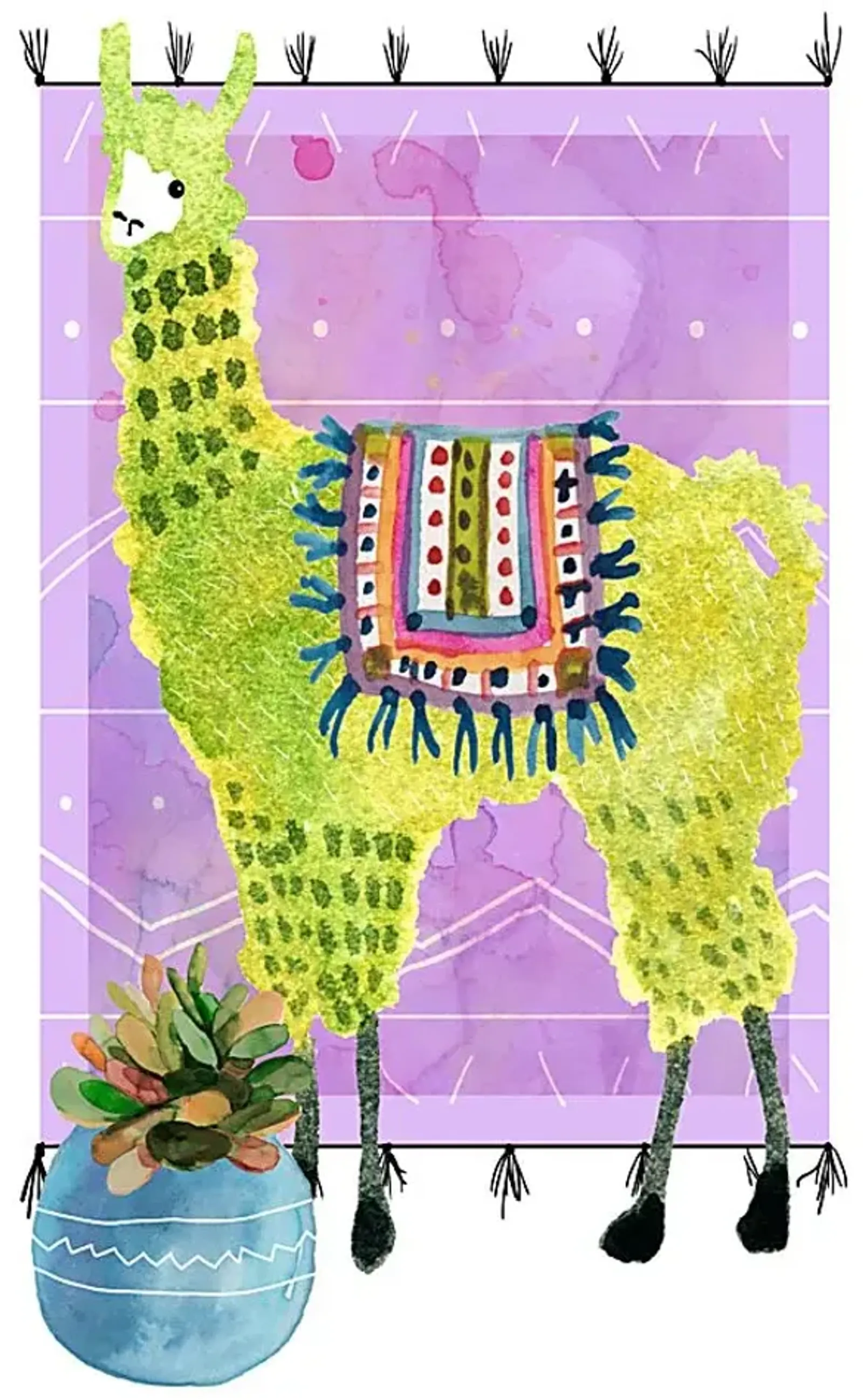 Kids Llama Snip II Purple Artwork