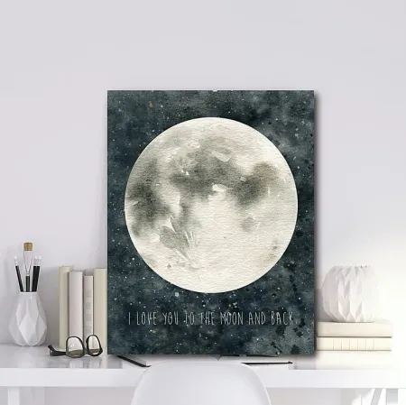 Kids Magical Moon Gray Artwork