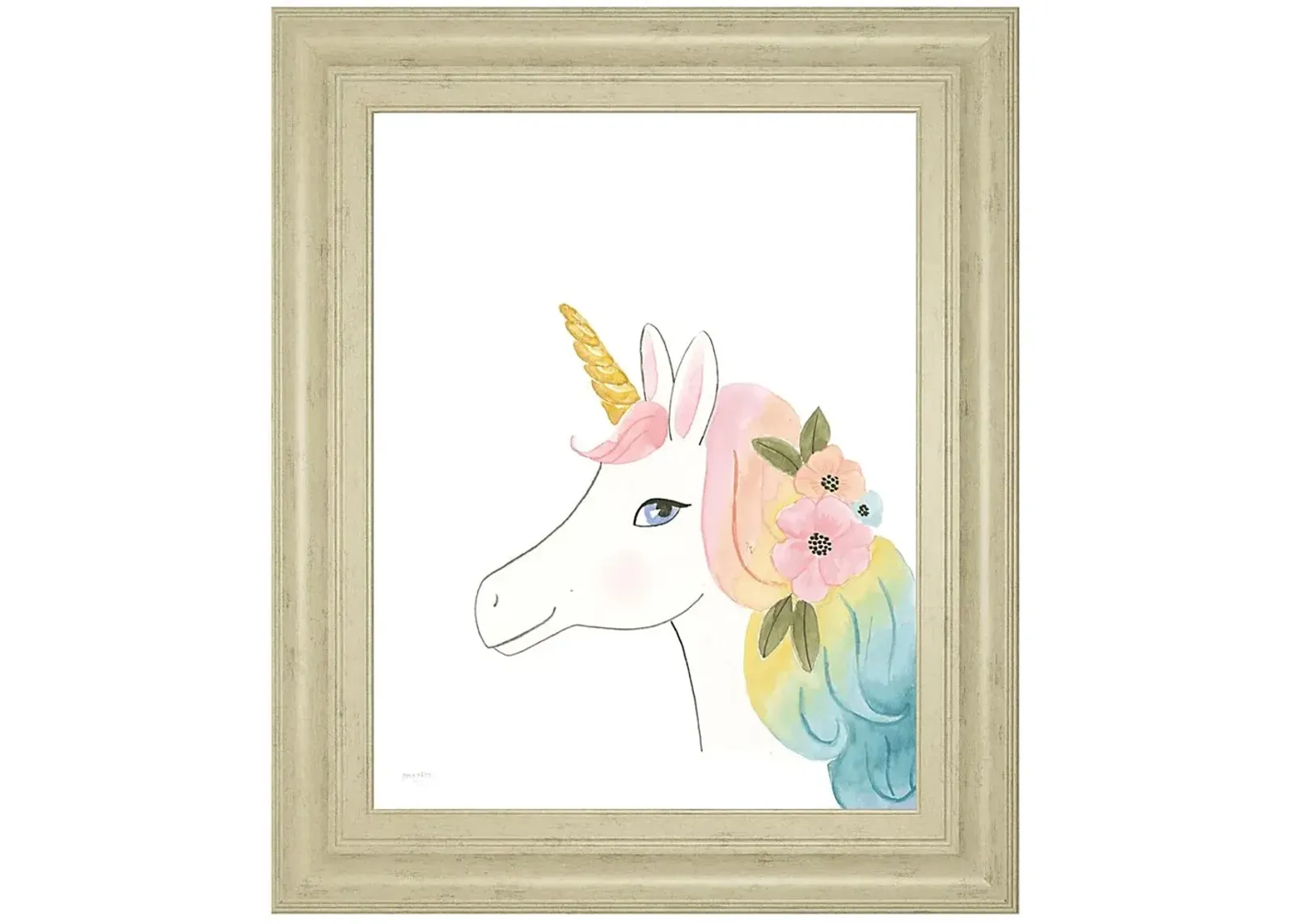 Kids Simple Unicorn Ivory Artwork