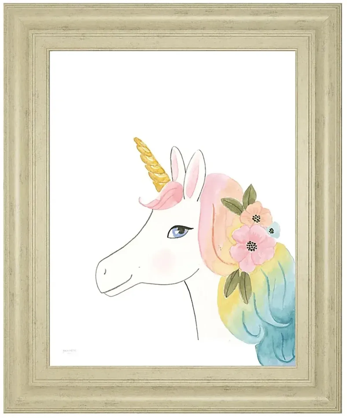 Kids Simple Unicorn Ivory Artwork