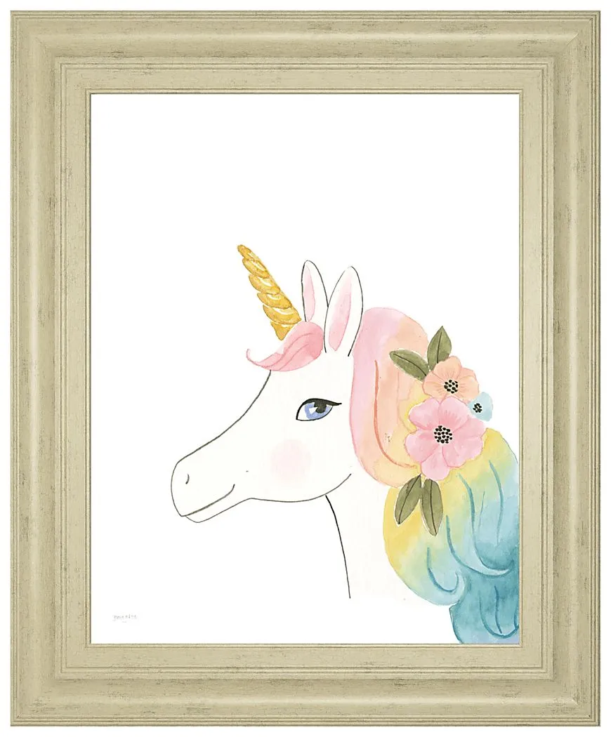 Kids Simple Unicorn Ivory Artwork