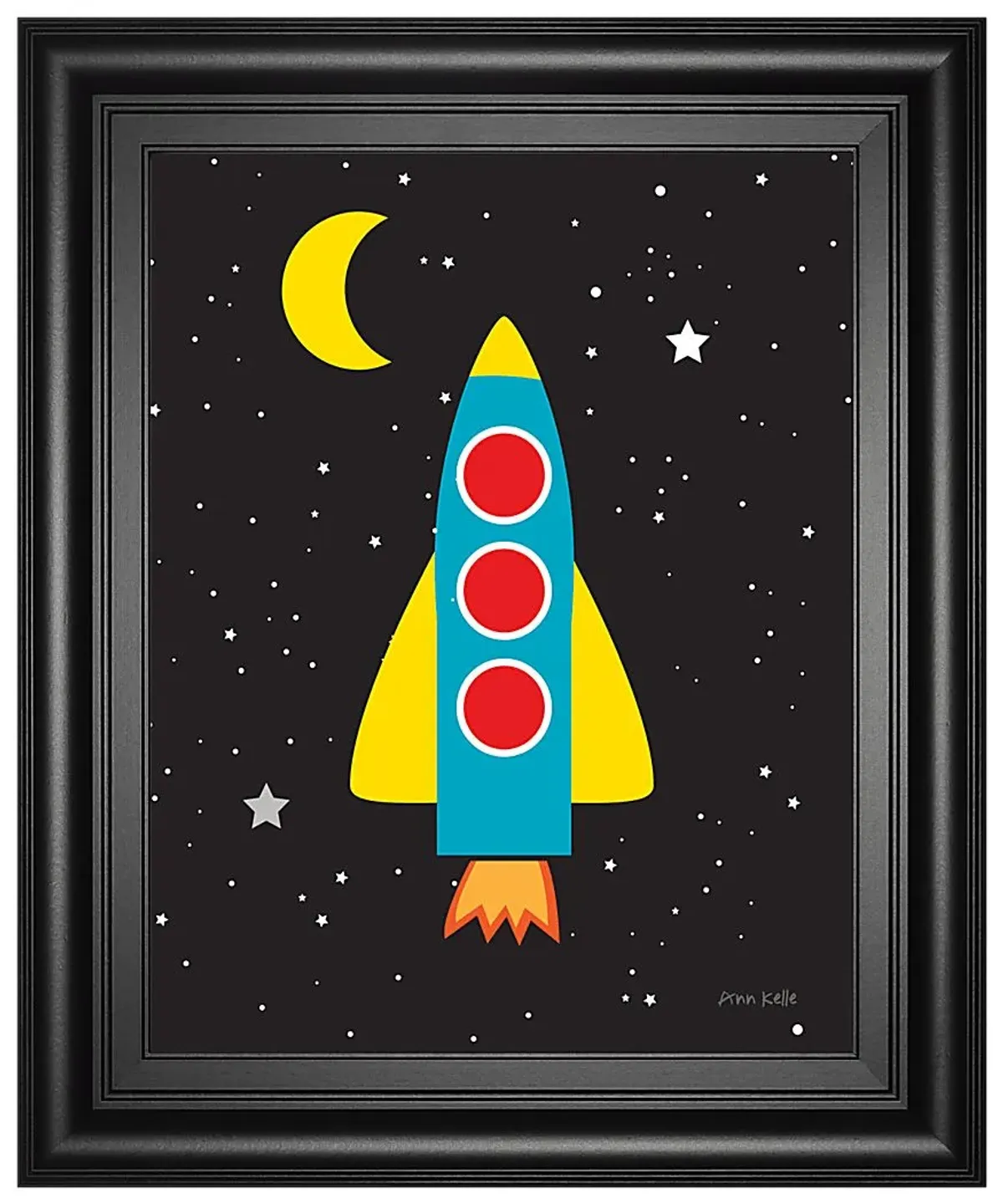 Kids Moon Mission Black Artwork