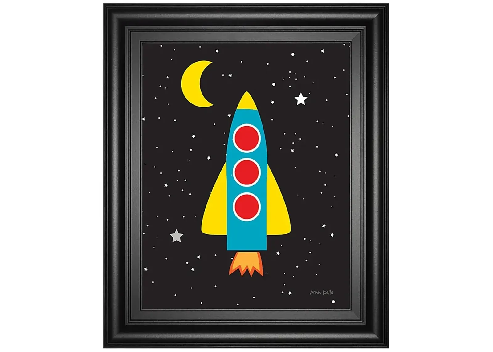 Kids Moon Mission Black Artwork