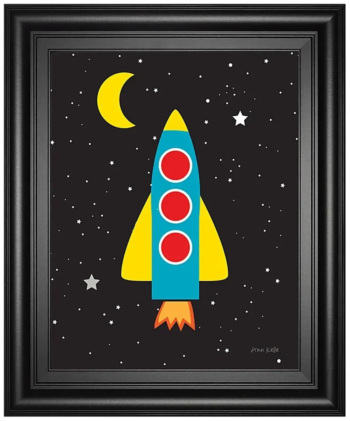 Kids Moon Mission Black Artwork