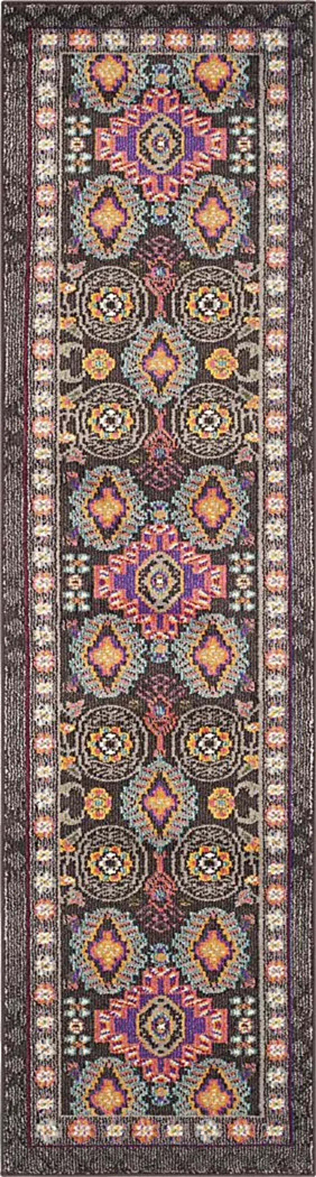 Brunelle Brown 2'2 x 10' Rug