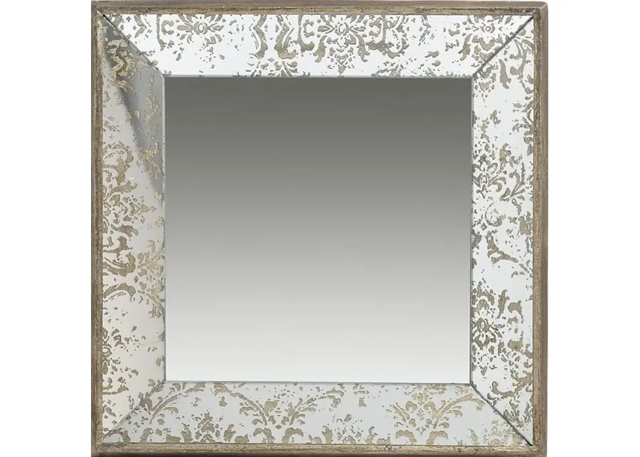 Vernita Silver Small Square Mirror