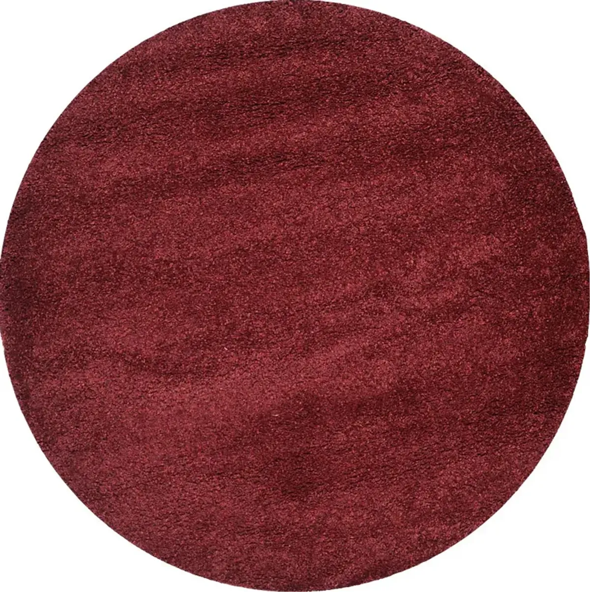 Cleona Maroon 4' Round Rug