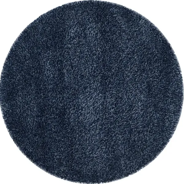 Cleona Navy 4' Round Rug