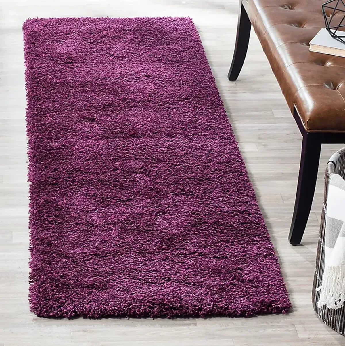 Cleona Purple 2' x 7' Runner Rug