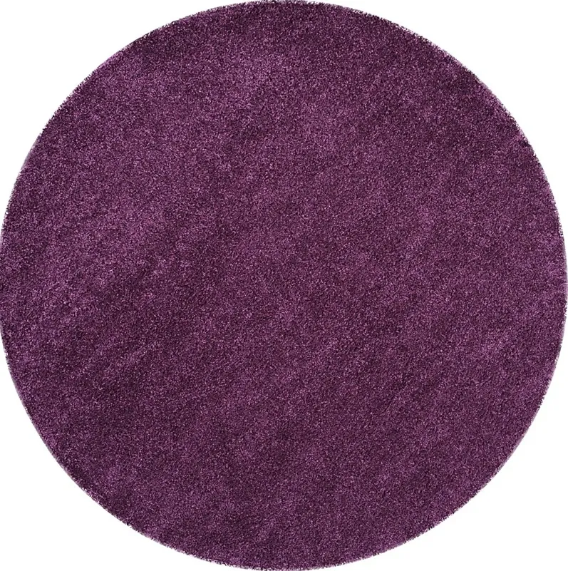 Cleona Purple 4' Round Rug