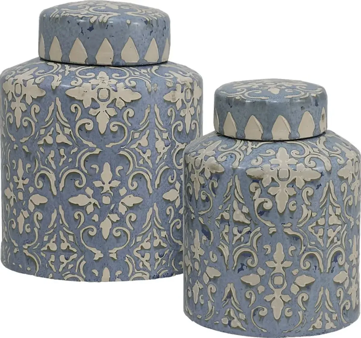 Valdis Blue Urn, Set of 2