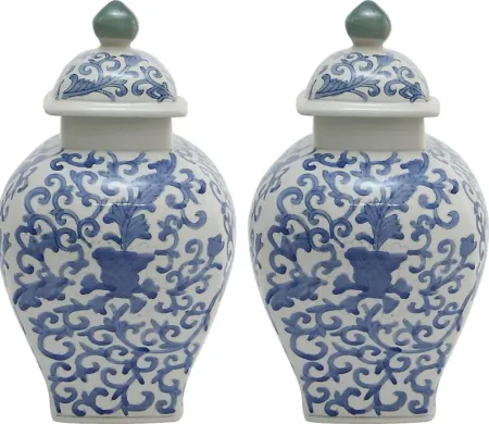 Hazina Blue Small Vase Set of 2