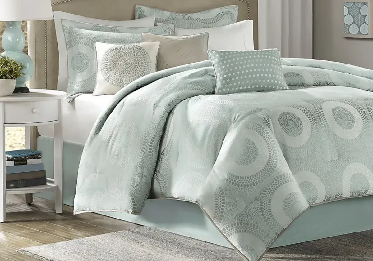 Baxter Green 7 Pc King Comforter Set