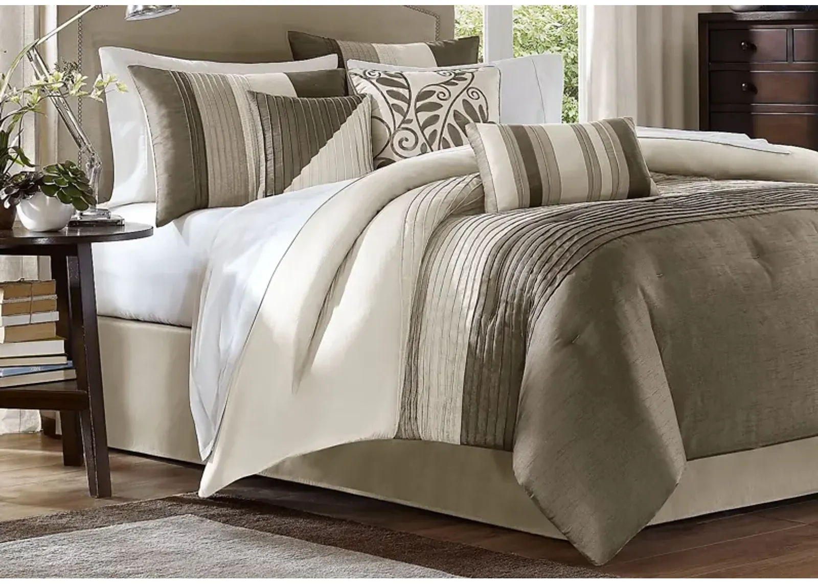 Brenna Natural 7 Pc Queen Comforter Set