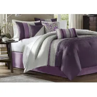Brenna Purple 7 Pc King Comforter Set