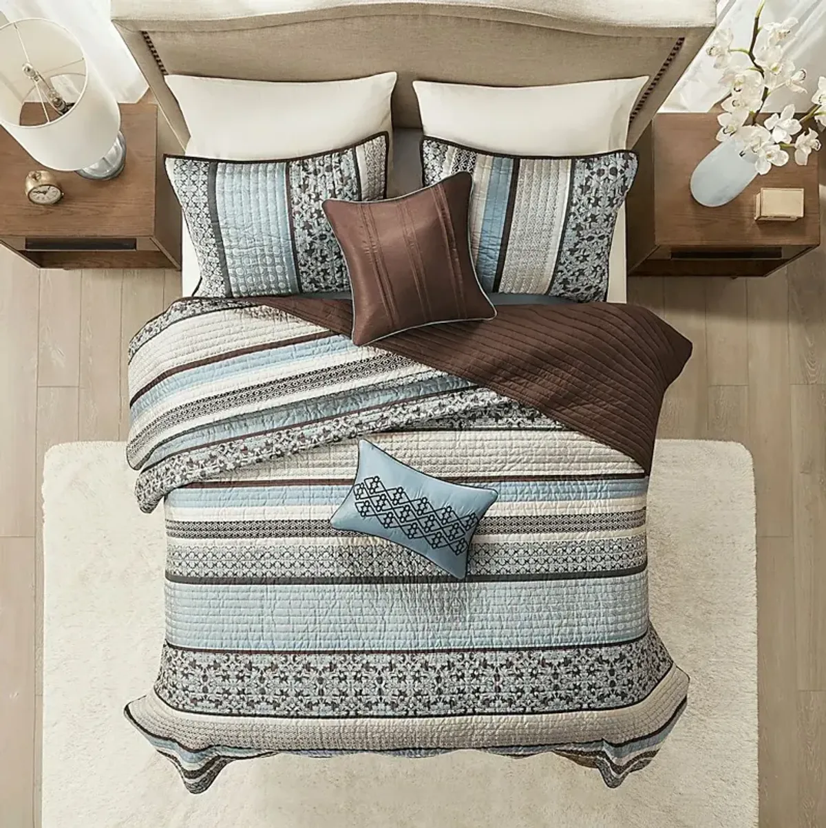 Huxley 5 Pc Full/Queen Coverlet Set