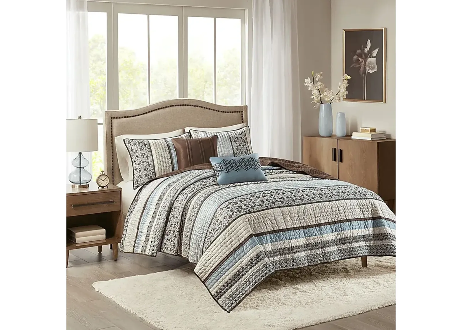 Huxley 5 Pc Full/Queen Coverlet Set