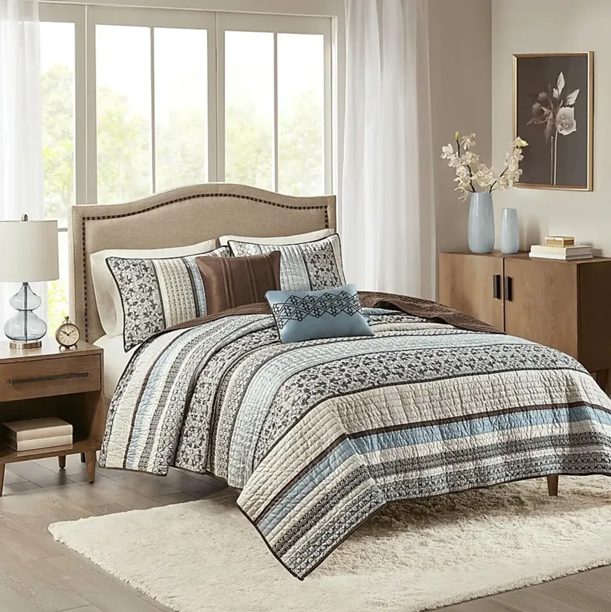 Huxley 5 Pc Full/Queen Coverlet Set